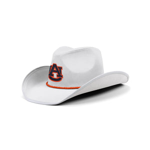 Auburn Tigers NCAA White Rhinestone Logo Cowboy Hat