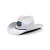 Florida Gators NCAA White Rhinestone Logo Cowboy Hat (PREORDER - SHIPS LATE SEPTEMBER)