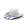 LSU Tigers NCAA White Rhinestone Logo Cowboy Hat (PREORDER - SHIPS EARLY OCTOBER)