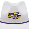 LSU Tigers NCAA White Rhinestone Logo Cowboy Hat (PREORDER - SHIPS EARLY OCTOBER)