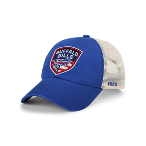 Buffalo Bills NFL Americana Patch Casual Trucker Cap (PREORDER - SHIPS LATE JUNE)