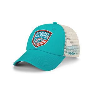 Miami Dolphins NFL Americana Patch Casual Trucker Cap (PREORDER - SHIPS LATE JUNE)