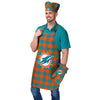 Miami Dolphins NFL Plaid Chef Hat