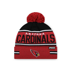 Arizona Cardinals NFL Big Wordmark Stripe Pom Beanie