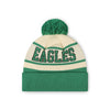 Philadelphia Eagles NFL Cream Heritage Stripe Retro Logo Pom Beanie (PREORDER - SHIPS LATE DECEMBER)