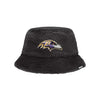 Baltimore Ravens NFL Reversible Faux Fur Bucket Hat (PREORDER - SHIPS LATE OCTOBER)