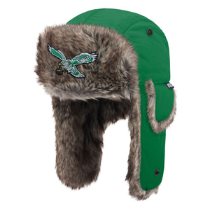 Philadelphia Eagles NFL Kelly Green Faux Fur Trapper Hat