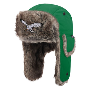 Philadelphia Eagles NFL Kelly Green Faux Fur Trapper Hat