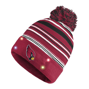 Arizona Cardinals NFL Horizontal Stripe Light Up Beanie