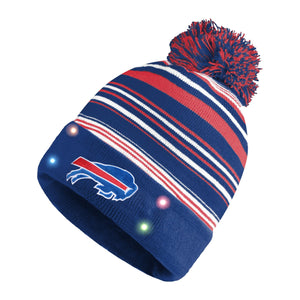 Buffalo Bills NFL Horizontal Stripe Light Up Beanie