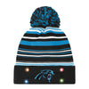 Carolina Panthers NFL Horizontal Stripe Light Up Beanie