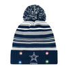 Dallas Cowboys NFL Horizontal Stripe Light Up Beanie