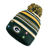 Green Bay Packers NFL Horizontal Stripe Light Up Beanie