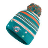 Miami Dolphins NFL Horizontal Stripe Light Up Beanie