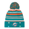 Miami Dolphins NFL Horizontal Stripe Light Up Beanie