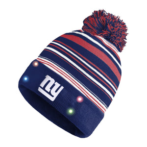 New York Giants NFL Horizontal Stripe Light Up Beanie