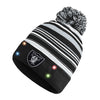 Las Vegas Raiders NFL Horizontal Stripe Light Up Beanie