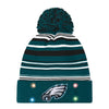 Philadelphia Eagles NFL Horizontal Stripe Light Up Beanie