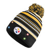 Pittsburgh Steelers NFL Horizontal Stripe Light Up Beanie