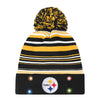 Pittsburgh Steelers NFL Horizontal Stripe Light Up Beanie