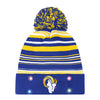 Los Angeles Rams NFL Horizontal Stripe Light Up Beanie