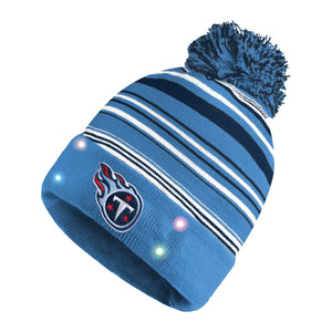 Tennessee Titans NFL Horizontal Stripe Light Up Beanie