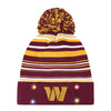 Washington Commanders NFL Horizontal Stripe Light Up Beanie