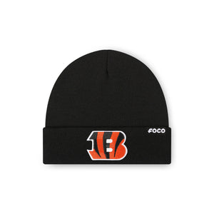 Cincinnati Bengals NFL Black Basic Primary Logo Beanie