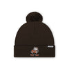 Cleveland Browns NFL Brown Basic Retro Logo Pom Beanie