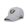 Las Vegas Raiders NFL Silver Primary Logo Casual Cap