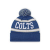 Indianapolis Colts NFL Royal Primary Logo Stripe Pom Beanie