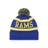 Los Angeles Rams NFL Montego Primary Logo Stripe Pom Beanie