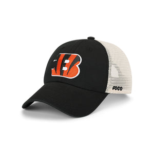 Cincinnati Bengals NFL Black Primary Logo Casual Trucker Cap (PREORDER - SHIPS EARLY NOVEMBER)