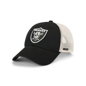 Las Vegas Raiders NFL Black Primary Logo Casual Trucker Cap