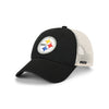 Pittsburgh Steelers NFL Black Primary Logo Casual Trucker Cap (PREORDER - SHIPS LATE NOVEMBER)