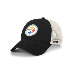 Pittsburgh Steelers NFL Black Primary Logo Casual Trucker Cap