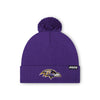 Baltimore Ravens NFL Purple Basic Primary Logo Pom Beanie