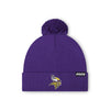 Minnesota Vikings NFL Purple Basic Primary Logo Pom Beanie