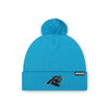 Carolina Panthers NFL Glacier Blue Basic Primary Logo Pom Beanie