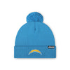 Los Angeles Chargers NFL Blue Raz Basic Primary Logo Pom Beanie