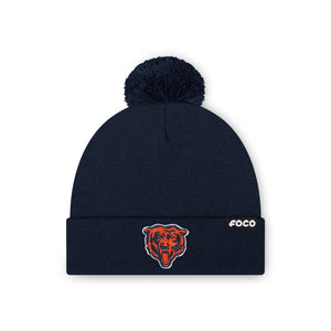 Chicago Bears NFL Navy Basic Primary Logo Pom Beanie
