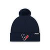 Houston Texans NFL Navy Basic Primary Logo Pom Beanie