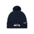 Seattle Seahawks NFL Navy Basic Primary Logo Pom Beanie (PREORDER - SHIPS LATE SEPTEMBER)