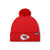 Kansas City Chiefs NFL Red Basic Primary Logo Pom Beanie