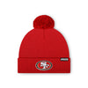 San Francisco 49ers NFL Red Basic Primary Logo Pom Beanie