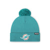 Miami Dolphins NFL Neptune Basic Primary Logo Pom Beanie