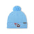 Tennessee Titans NFL Periwinkle Basic Primary Logo Pom Beanie