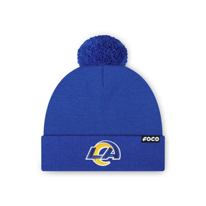 Los Angeles Rams NFL Montego Basic Primary Logo Pom Beanie