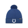 Indianapolis Colts NFL Royal Basic Primary Logo Pom Beanie