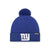 New York Giants NFL Royal Basic Primary Logo Pom Beanie (PREORDER - SHIPS LATE SEPTEMBER)